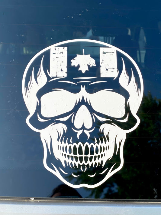 Canadian Skull decal