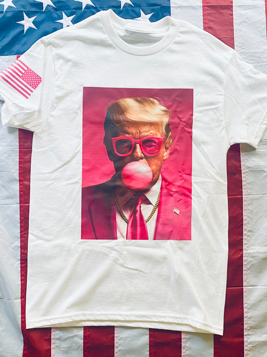Mess-up 80% off! Bubblegum Trump tee