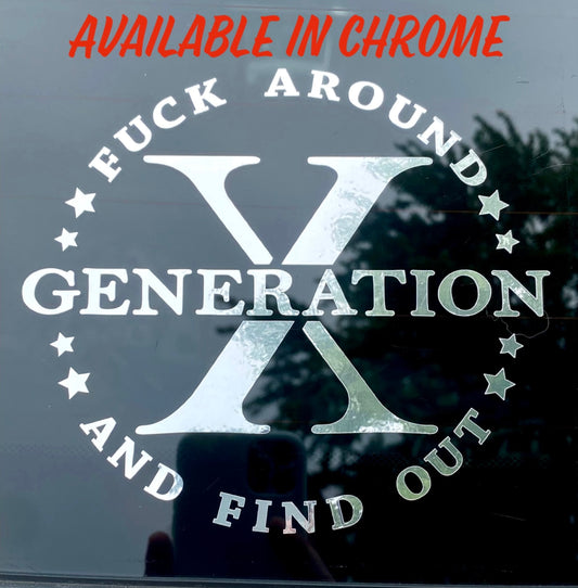 Generation X FAFO decal