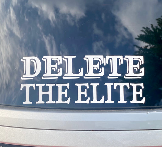 Delete The Elite decal