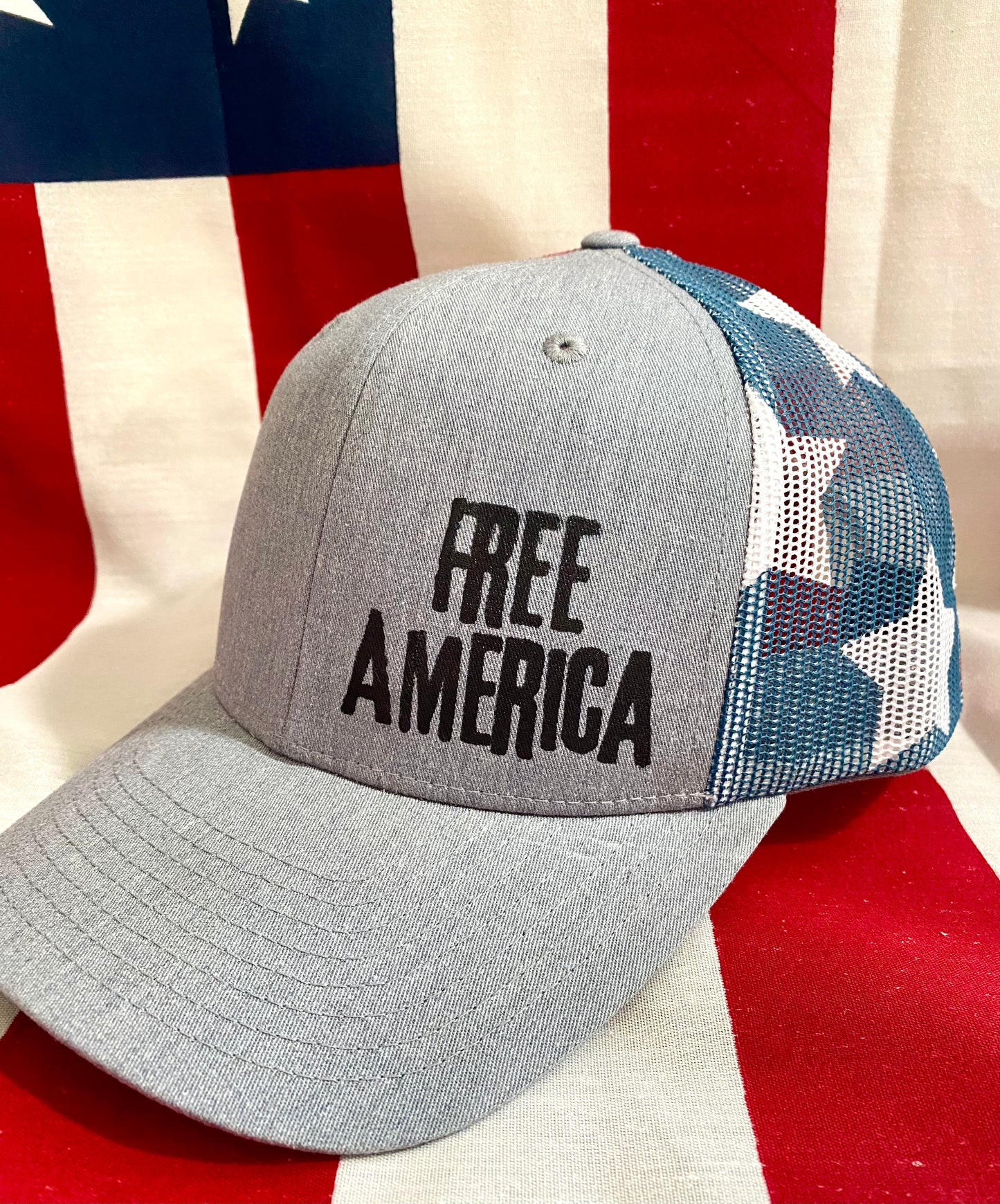 Free America Stars and Stripes hat- mess-up 50% off!