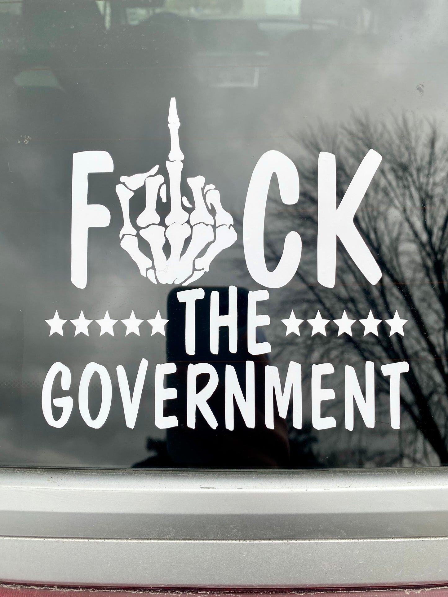 Fck The Government Middle Finger decal